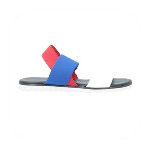 Studio Pollini size 5 (35) multistrap red white blue sandals